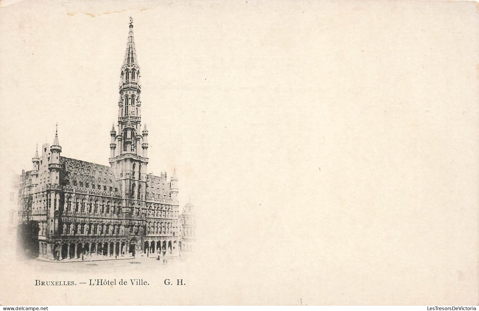 BELGIQUE - Bruxelles - L'Hôtel De Ville - G.H - Carte Postale Ancienne - Bauwerke, Gebäude