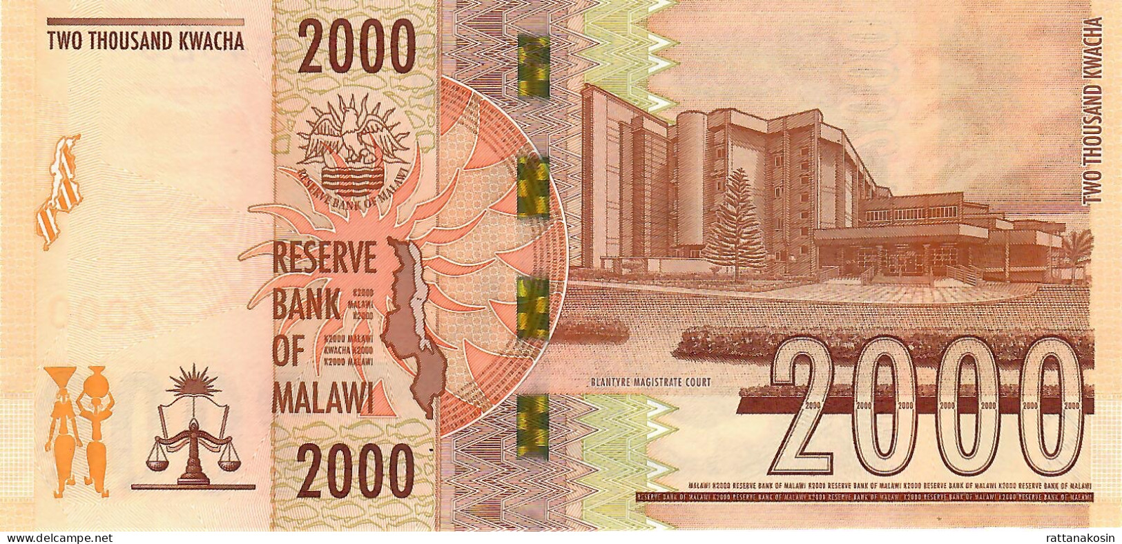 MALAWI NEW TYPE OCTOBER 2021 NLP (B164a) 2000  KWACHA 1.10.2021 #CV (issued 24.2.2022 )     UNC. - Malawi