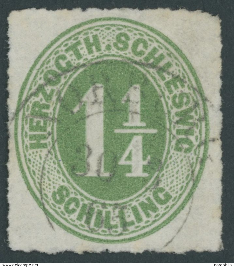 SCHLESWIG-HOLSTEIN 4 O, NORBURG, K2 Auf 11/4 S. Dunkelgelblichgrün, Feinst - Schleswig-Holstein