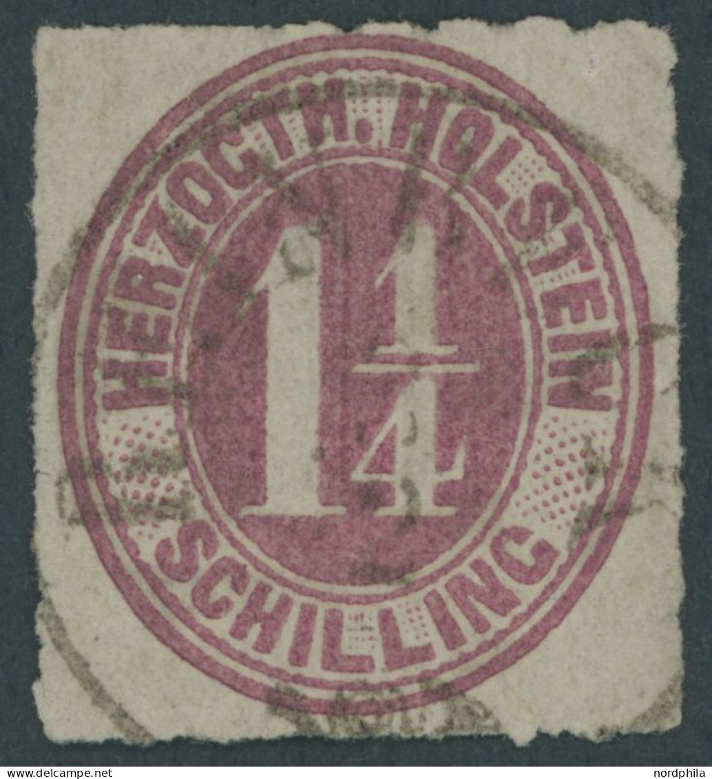 SCHLESWIG-HOLSTEIN 22 O, REINBECK, K1 Auf 11/4 S. Bräunlichlila, Feinst - Schleswig-Holstein