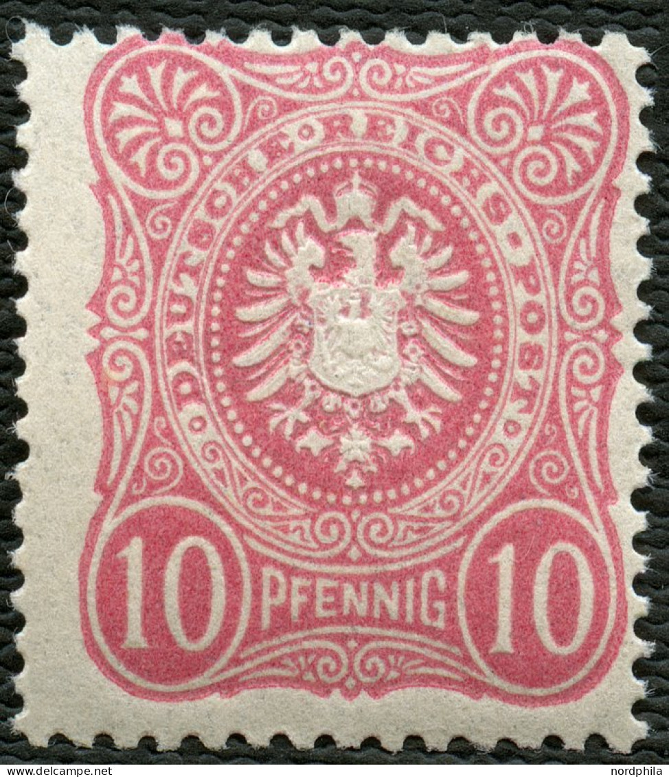 Dt. Reich 41ab , 1880, 10 Pf. Eosin, Postfrisch, Pracht, Attestkopie Wiegand Eines Ehemaligen Viererblocks, Mi. 80.- - Neufs