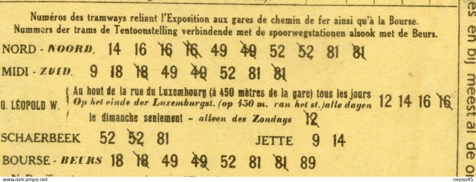 Exposition universelle 1935 Tentoonsteil.Bruxelles plateau du Heysel.Plan mobile des tramways Bruxellois.Belgique.