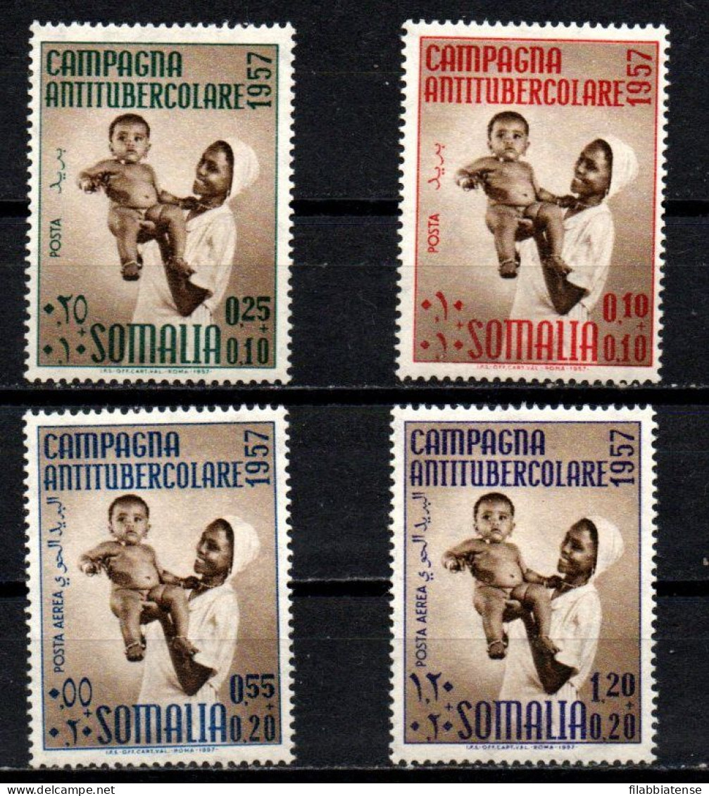 1957 - Italia - Somalia AFIS 50/51 + PA 40/PA 41 Antitubercolare    ------- - Somalia (AFIS)