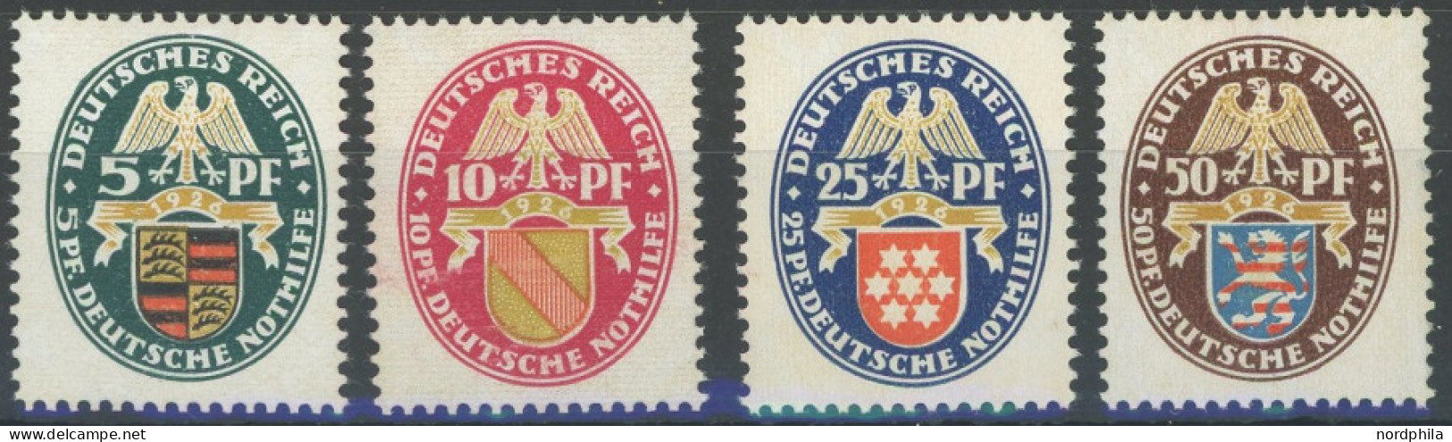 Dt. Reich 398-401 , 1926, Nothilfe, Postfrischer Prachtsatz, Mi. 230.- - Sonstige & Ohne Zuordnung