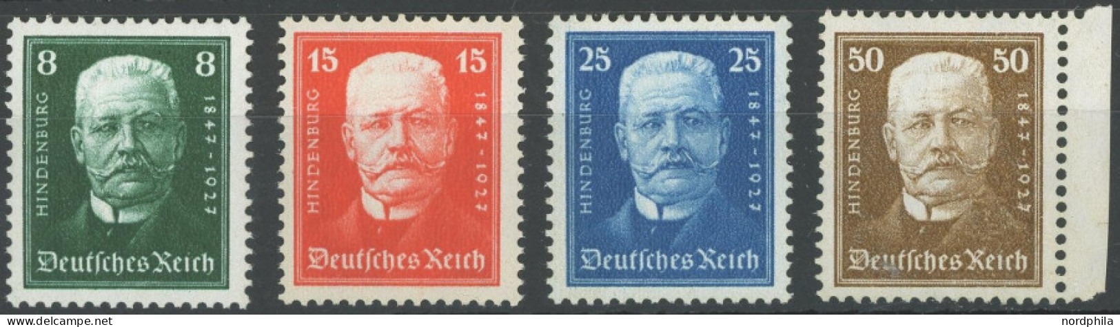 Dt. Reich 403-06 , 1927, 80. Geburtstag, Postfrischer Prachtsatz, Mi. 120.- - Andere & Zonder Classificatie