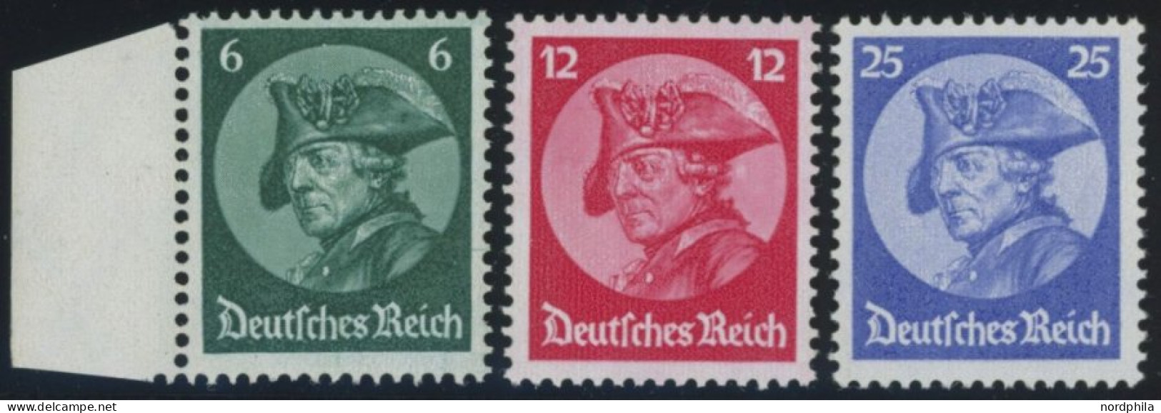 Dt. Reich 479-81 , 1933, Friedrich Der Große, Postfrischer Prachtsatz, Mi. 320.- - Ungebraucht