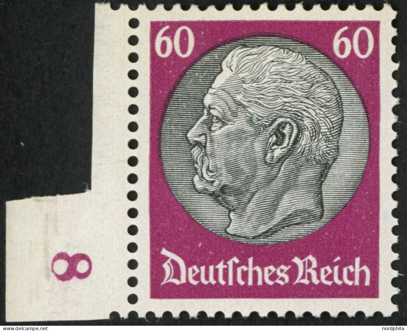Dt. Reich 493 , 1933, 60 Pf. Hindenburg, Wz. 2, Postfrisch, Pracht, Mi. 260.- - Sonstige & Ohne Zuordnung