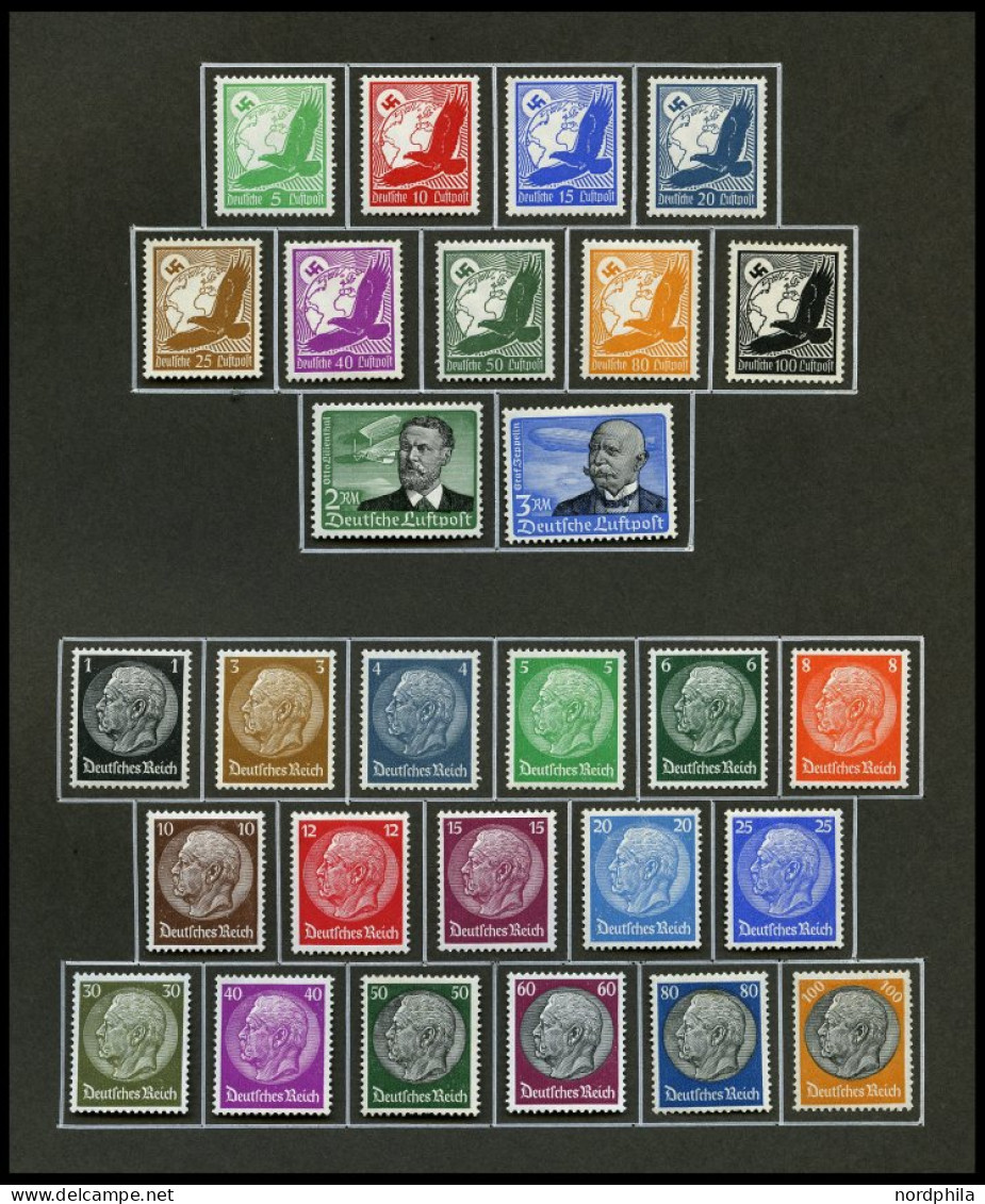 SAMMLUNGEN , 1933-45, Ungebrauchte Sammlung Dt. Reich, Bis Auf Die Blocks Komplett Im Alten Album, Fast Nur Prachterhalt - Oblitérés