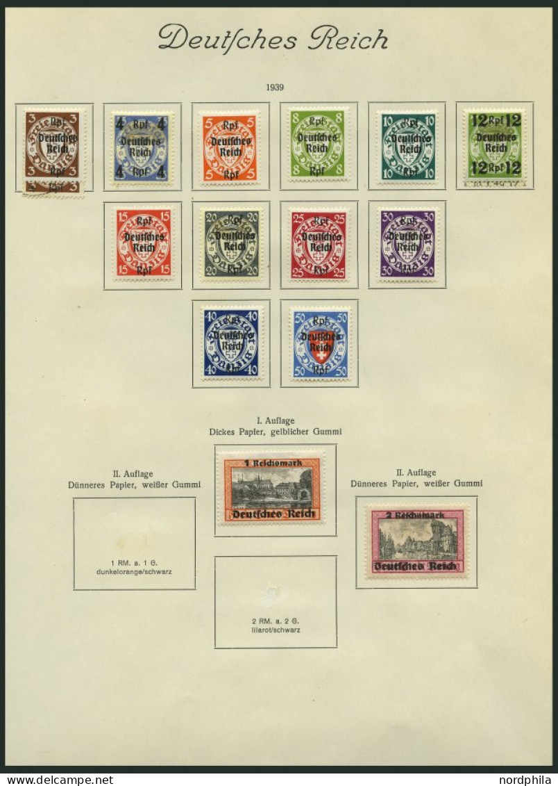 SAMMLUNGEN O,,Brief , Sammlung Dt. Reich Von 1933-45 Auf KA-BE Seiten Mit Mittleren Ausgaben Und Einigen Belegen, Oftmal - Other & Unclassified