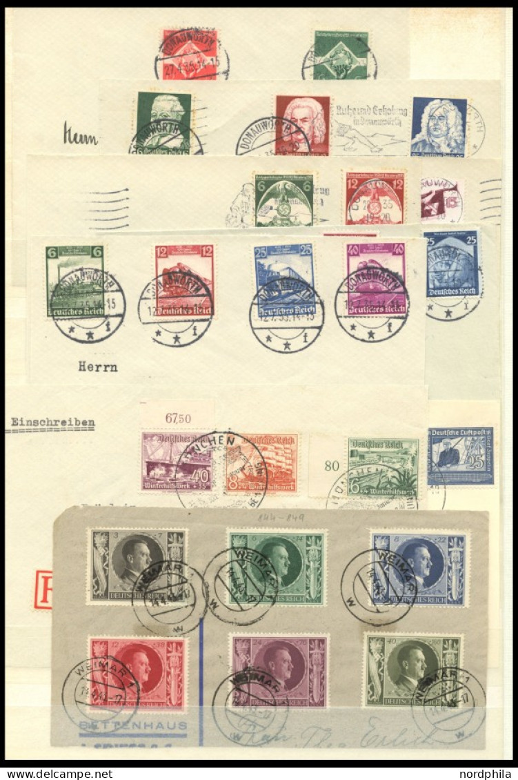 LOTS o,BrfStk , 1933-1944, saubere Dublettenpartie meist mittlerer Werte, fast nur Prachterhaltung, Mi. über 2400.-