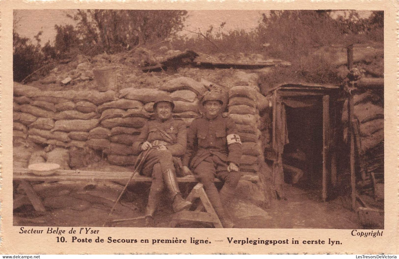 MILITARIA - Guerres - Autres -  Postes De Secours En Première Ligne - Carte Postale Ancienne - Otras Guerras