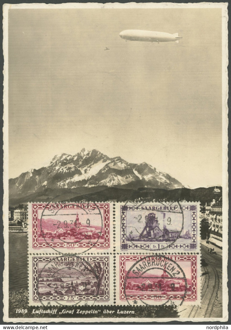 ZULEITUNGSPOST 132 BRIEF, Saargebiet: 1931, Fahrt Nach Meiningen, In Die Schweiz, Prachtkarte, Gepr. Sieger - Correo Aéreo & Zeppelin