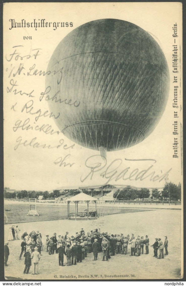 BALLON-FAHRTEN 1897-1916 1907, Jubiläums-Ausstellung Mannheim, Sonderstempel Fesselballon Mannheim, Auffahrtkarte, Schni - Vliegtuigen
