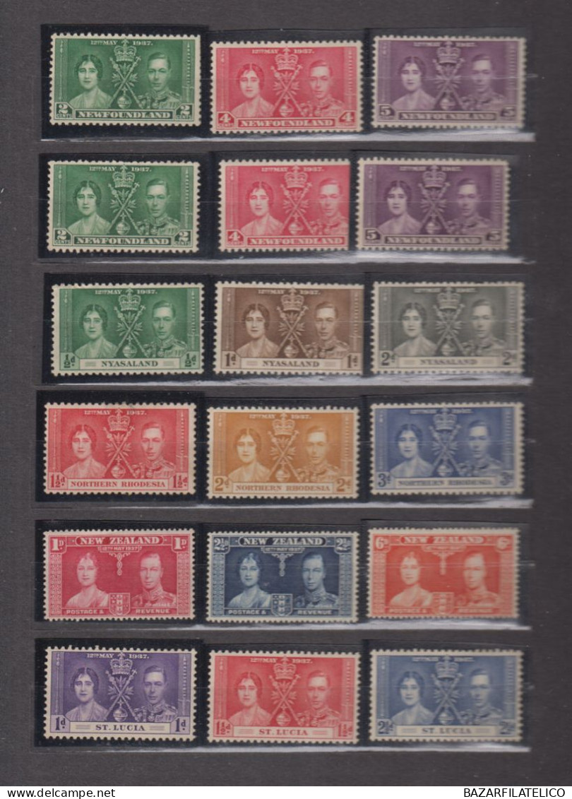 COLLEZIONE AVANZATA INCORONAZIONE 1937 1953 E VITTORIA DELLE COLONIE INGLESI - Collections