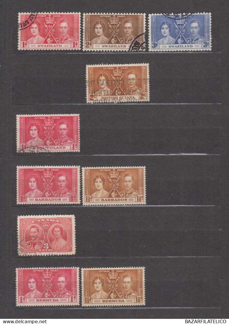 COLLEZIONE AVANZATA INCORONAZIONE 1937 1953 E VITTORIA DELLE COLONIE INGLESI