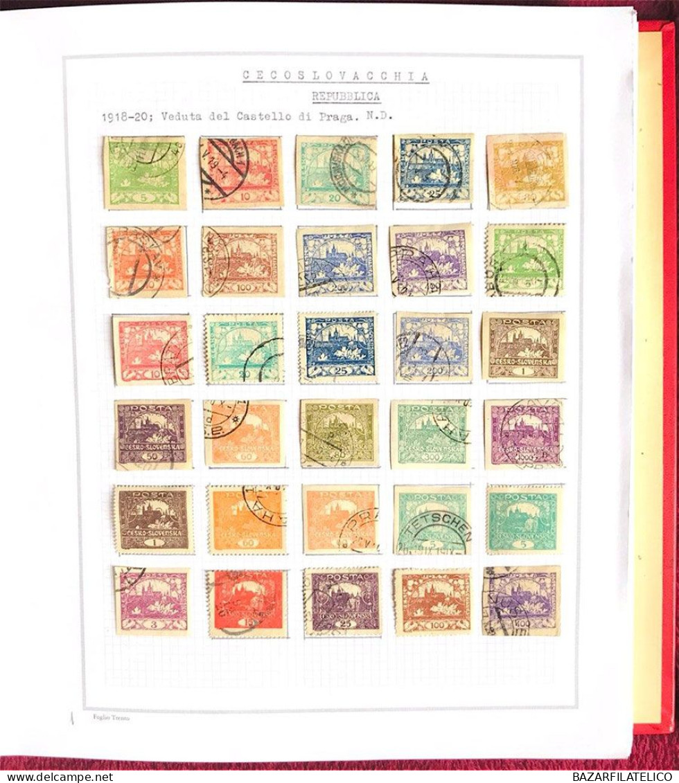 COLLEZIONE DELLA CECOSLOVACCHIA DAL 1918 AL 1985 SU 5 ALBUM USATI / G.I MNH** - Collections, Lots & Séries