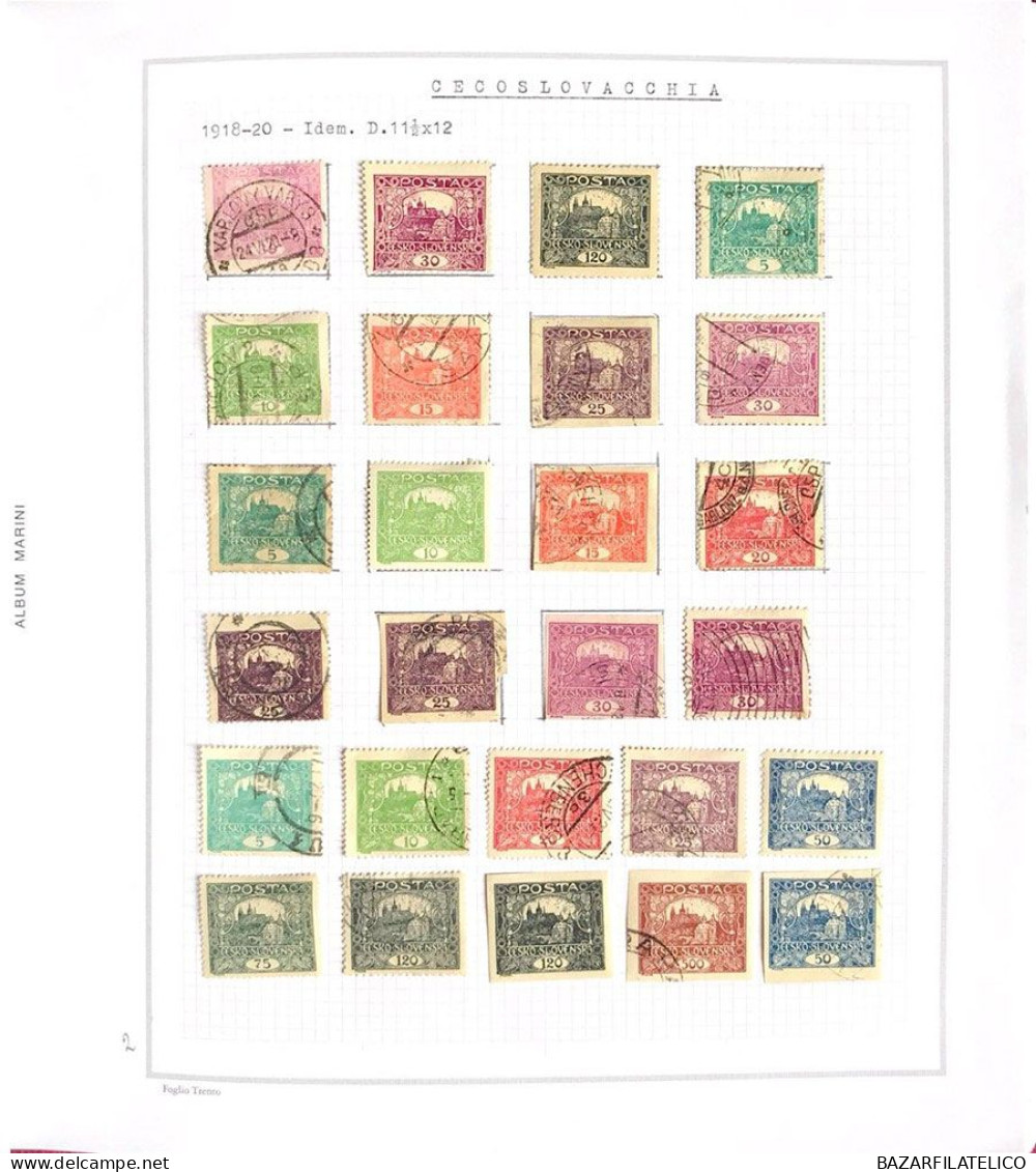 COLLEZIONE DELLA CECOSLOVACCHIA DAL 1918 AL 1985 SU 5 ALBUM USATI / G.I MNH** - Collections, Lots & Series