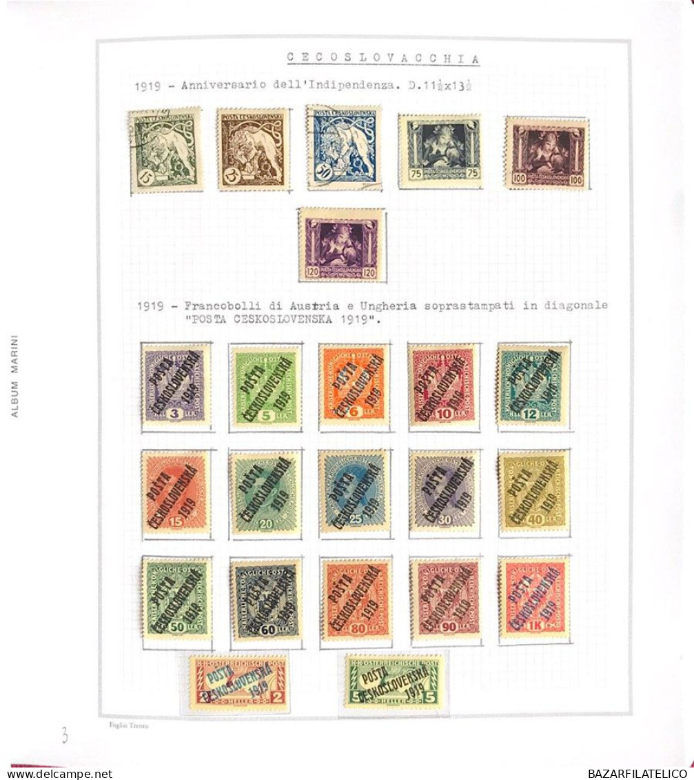 COLLEZIONE DELLA CECOSLOVACCHIA DAL 1918 AL 1985 SU 5 ALBUM USATI / G.I MNH** - Collections, Lots & Séries