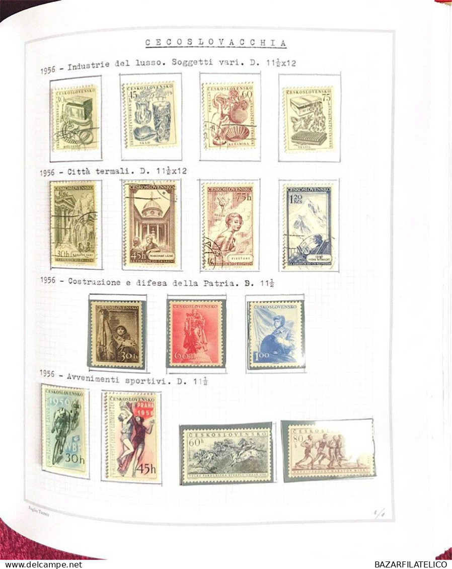 COLLEZIONE DELLA CECOSLOVACCHIA DAL 1918 AL 1985 SU 5 ALBUM USATI / G.I MNH**