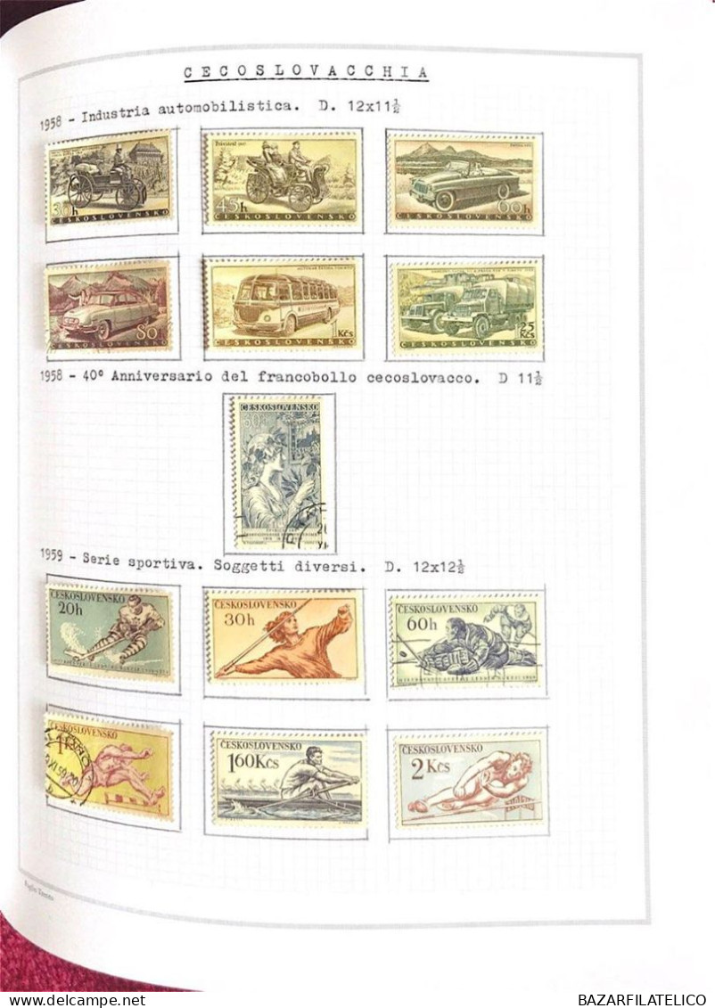 COLLEZIONE DELLA CECOSLOVACCHIA DAL 1918 AL 1985 SU 5 ALBUM USATI / G.I MNH**