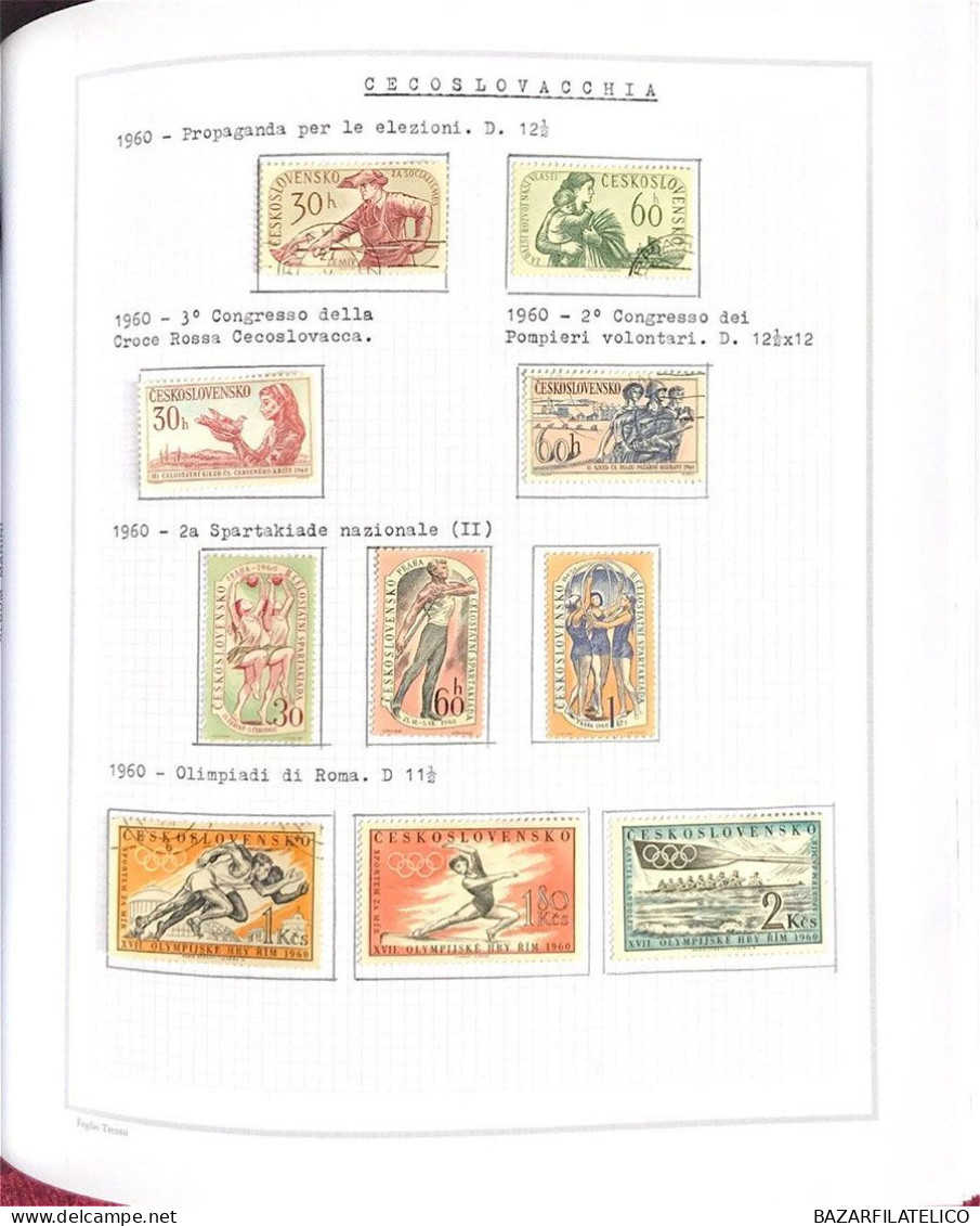 COLLEZIONE DELLA CECOSLOVACCHIA DAL 1918 AL 1985 SU 5 ALBUM USATI / G.I MNH**