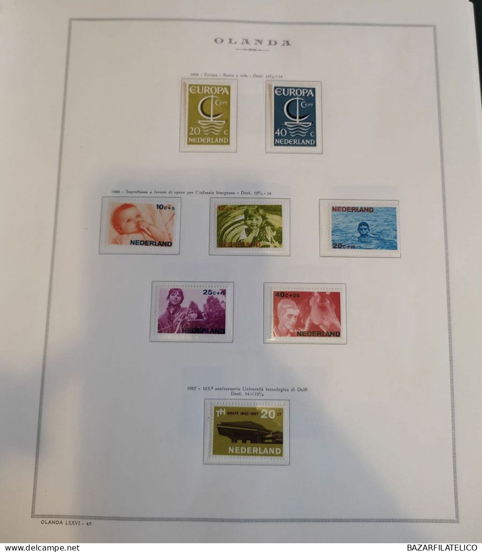 COLLEZIONE DELL'OLANDA DAL 1966 AL 1977 G.I MNH** + SERVIZI - Colecciones Completas