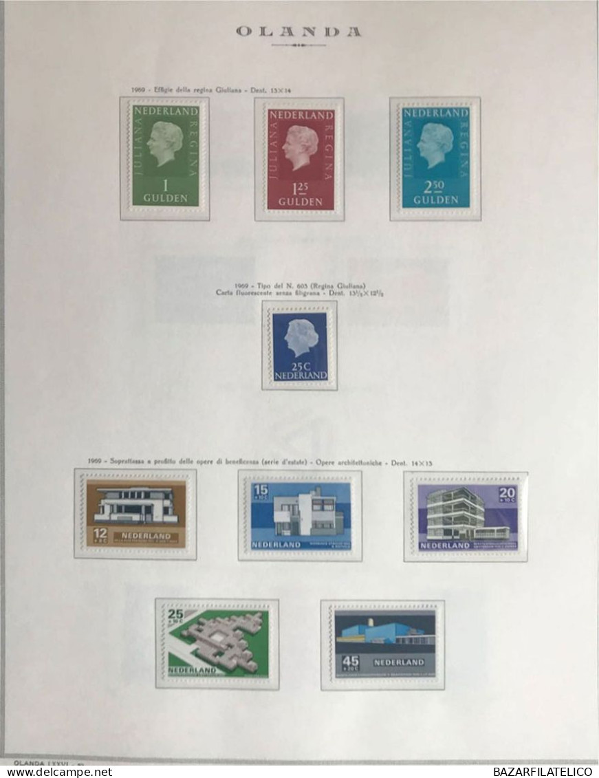 COLLEZIONE DELL'OLANDA DAL 1966 AL 1977 G.I MNH** + SERVIZI