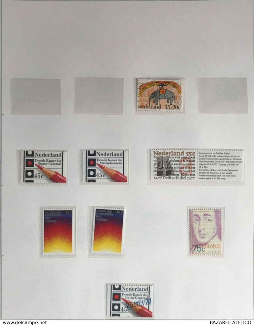 COLLEZIONE DELL'OLANDA DAL 1966 AL 1977 G.I MNH** + SERVIZI