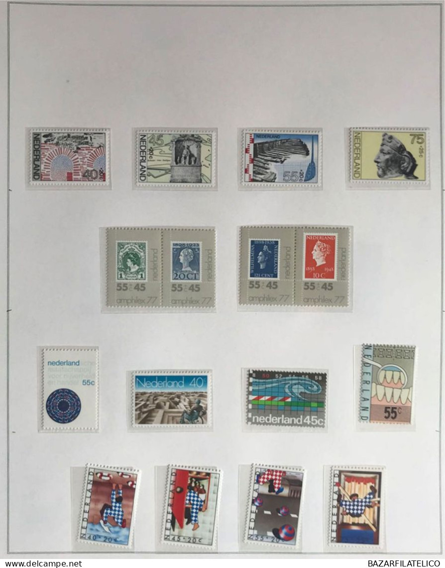 COLLEZIONE DELL'OLANDA DAL 1966 AL 1977 G.I MNH** + SERVIZI