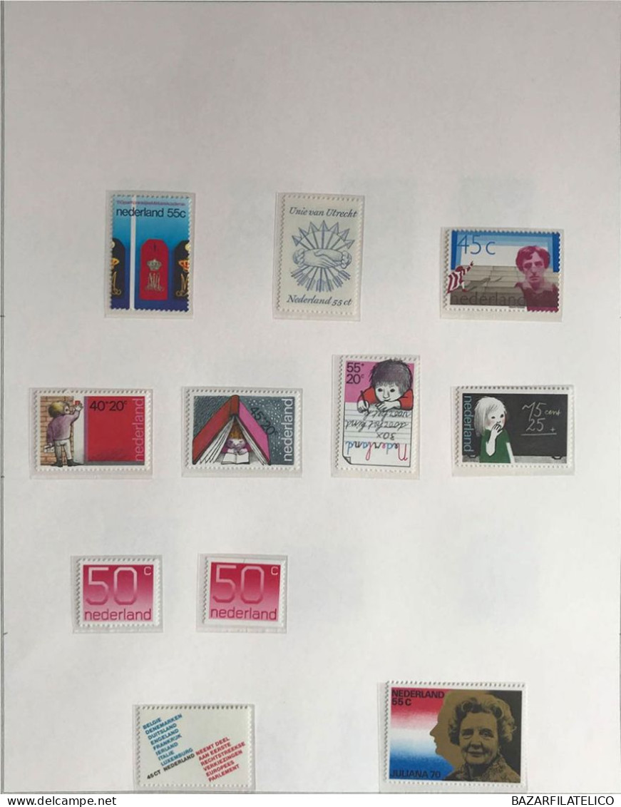 COLLEZIONE DELL'OLANDA DAL 1966 AL 1977 G.I MNH** + SERVIZI