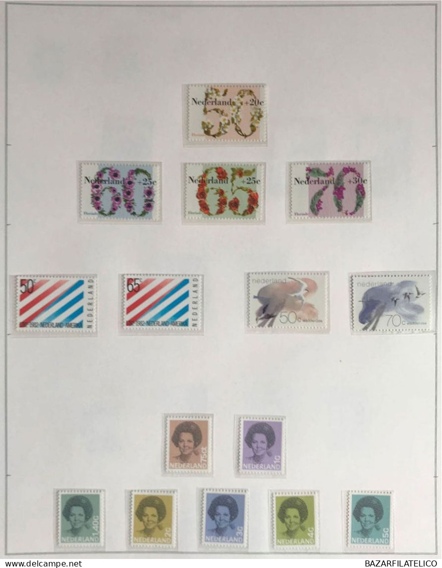 COLLEZIONE DELL'OLANDA DAL 1966 AL 1977 G.I MNH** + SERVIZI