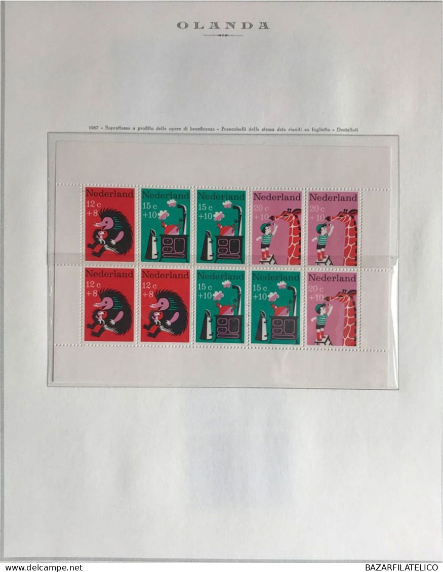 COLLEZIONE DELL'OLANDA DAL 1966 AL 1977 G.I MNH** + SERVIZI