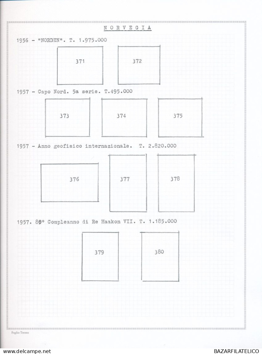 COLLEZIONE NORVEGIA SU ALBUM CON FOGLI AUTOCOSTRUITI G.I / G.O / USATA