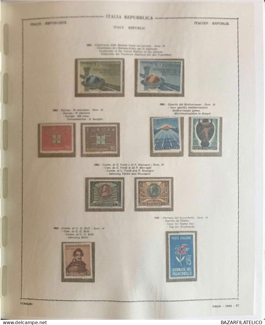 COLLEZIONE DI REPUBBLICA E SAN MARINO DAL 1960 AL 1977 G.I MNH** + SERVIZI