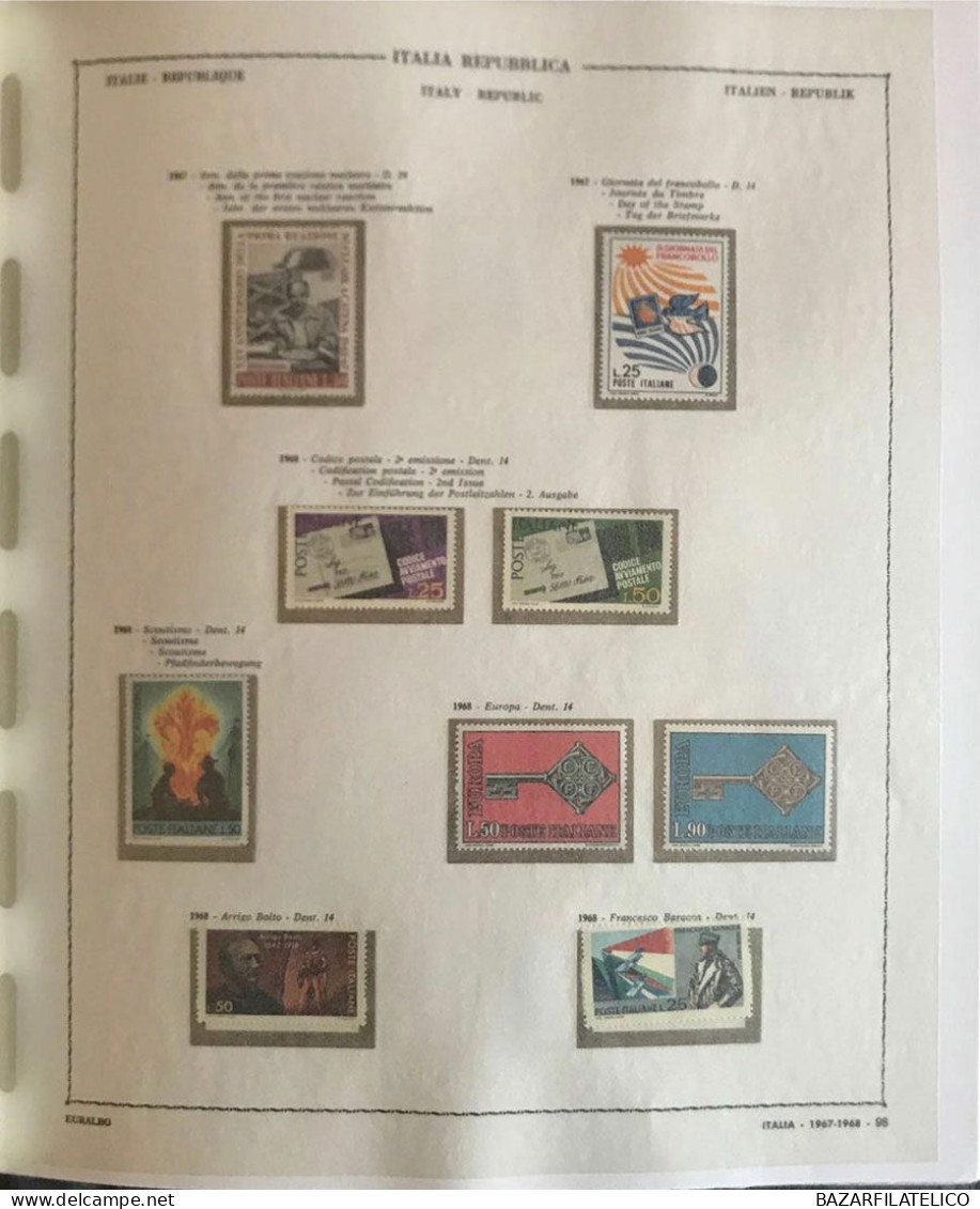 COLLEZIONE DI REPUBBLICA E SAN MARINO DAL 1960 AL 1977 G.I MNH** + SERVIZI