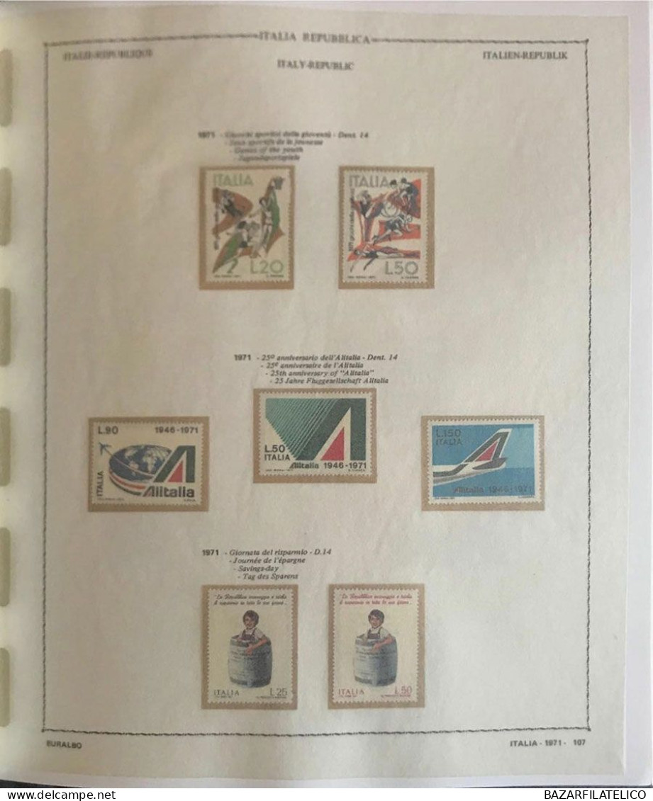 COLLEZIONE DI REPUBBLICA E SAN MARINO DAL 1960 AL 1977 G.I MNH** + SERVIZI