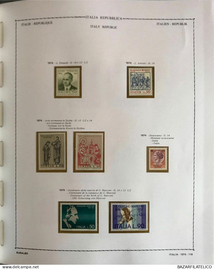 COLLEZIONE DI REPUBBLICA E SAN MARINO DAL 1960 AL 1977 G.I MNH** + SERVIZI