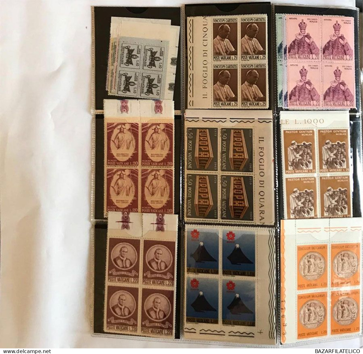 COLLEZIONE DI VATICANO E SAN MARINO IN QUARTINE ANNI 60 G.I MNH** - Collections, Lots & Séries