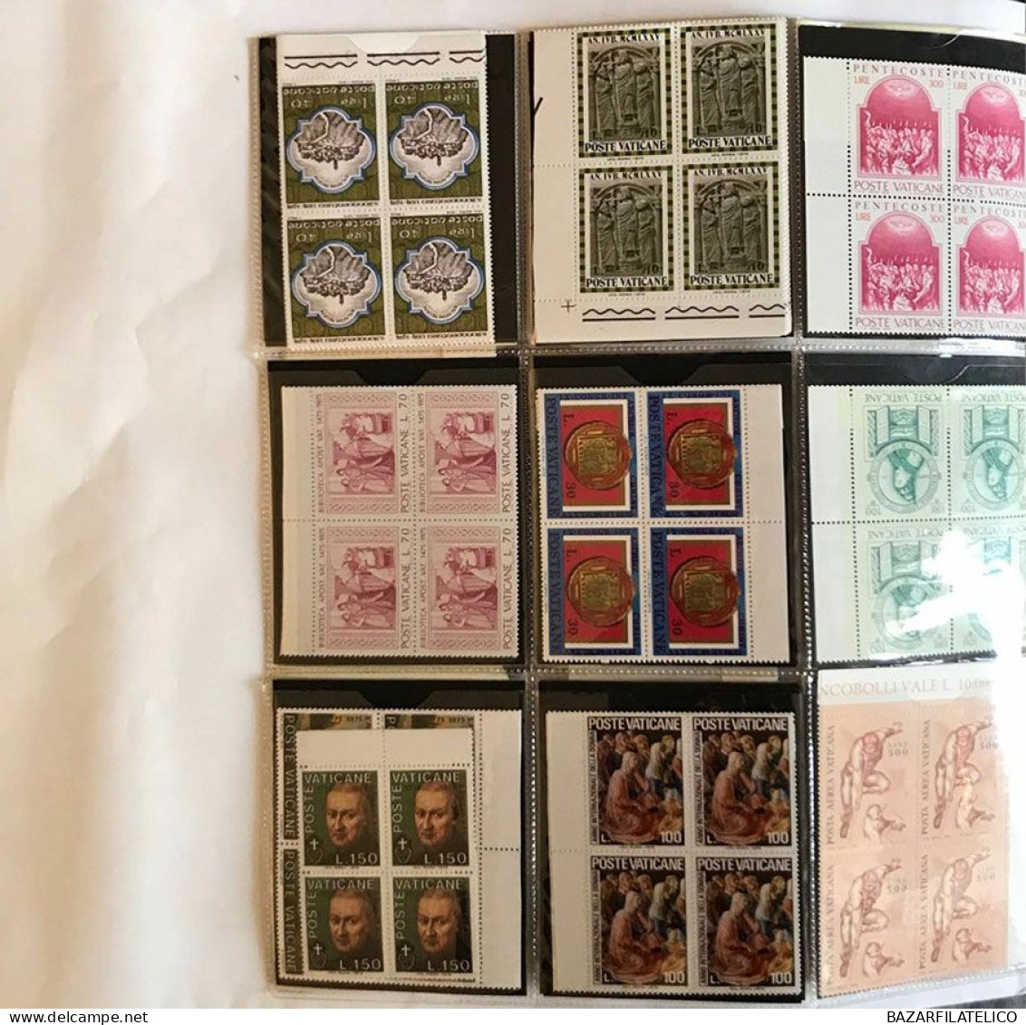 COLLEZIONE DI VATICANO E SAN MARINO IN QUARTINE ANNI 60 G.I MNH**