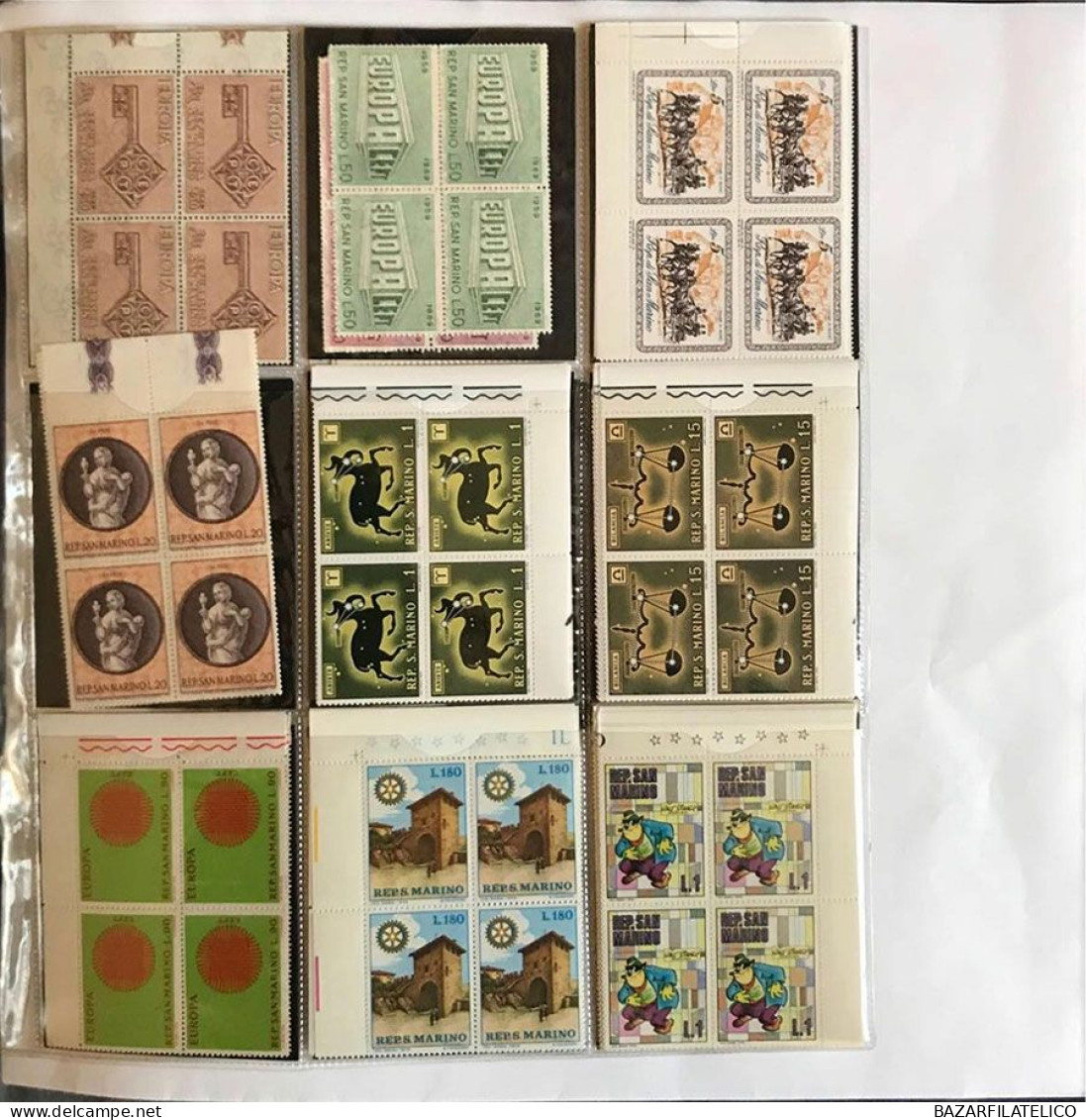 COLLEZIONE DI VATICANO E SAN MARINO IN QUARTINE ANNI 60 G.I MNH**