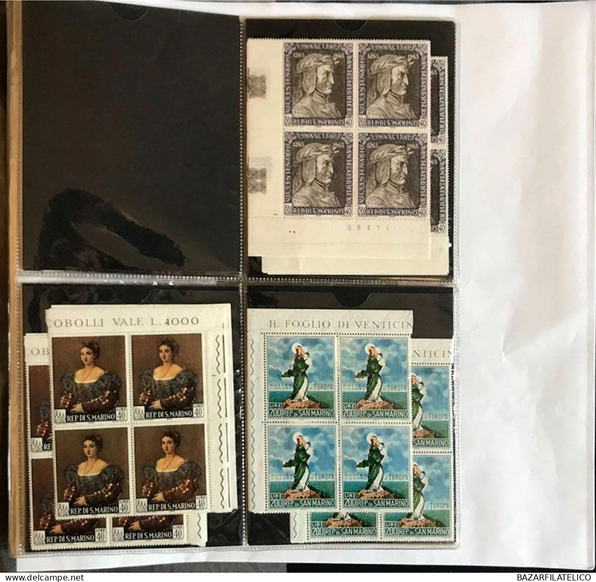 COLLEZIONE DI VATICANO E SAN MARINO IN QUARTINE ANNI 60 G.I MNH**