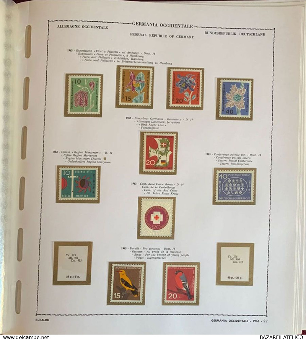 COLLEZIONE DI BERLINO OCCIDENTALE 1966-88 + FEDERALE TEDESCA 1960-88 G.I / USATA