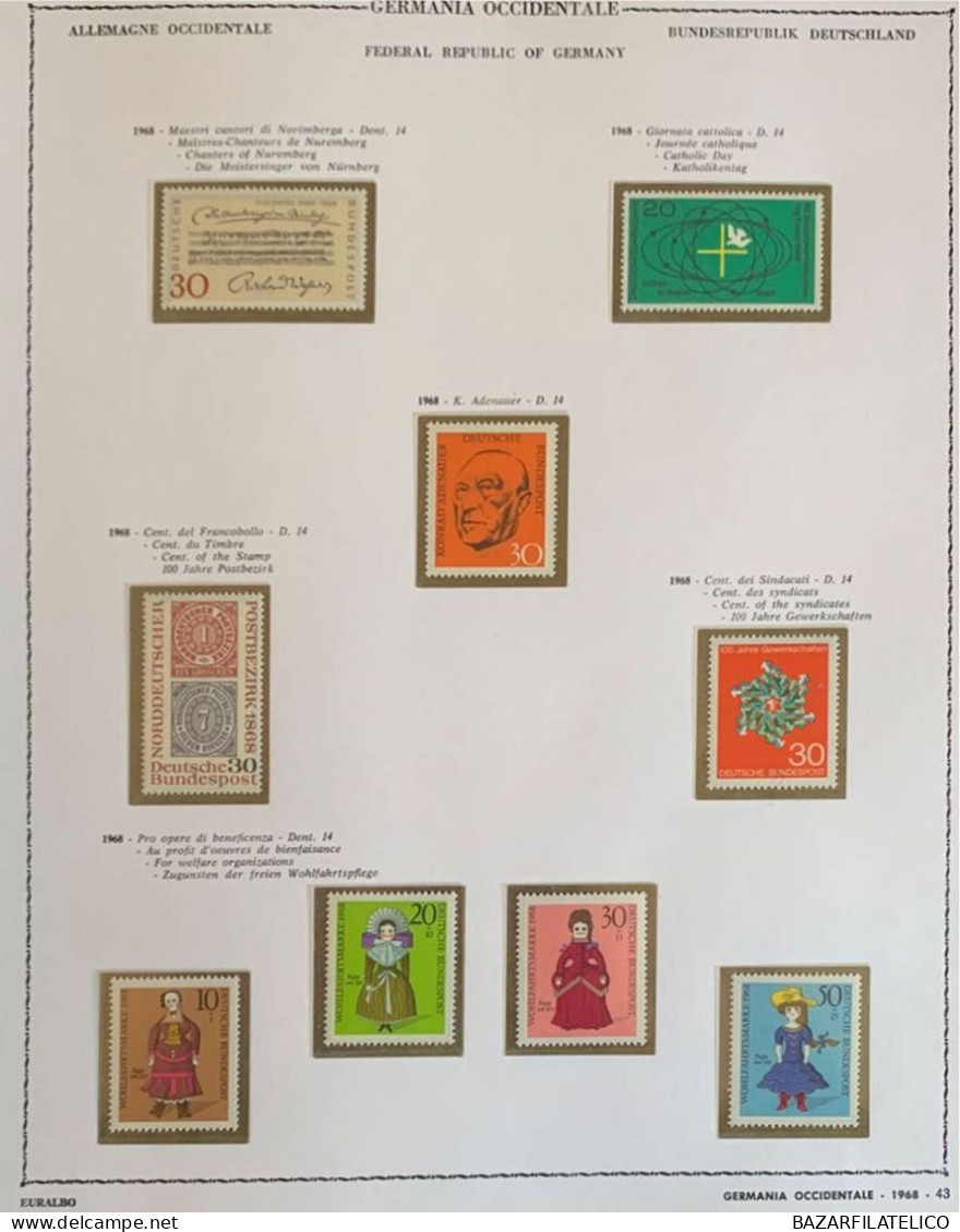 COLLEZIONE DI BERLINO OCCIDENTALE 1966-88 + FEDERALE TEDESCA 1960-88 G.I / USATA