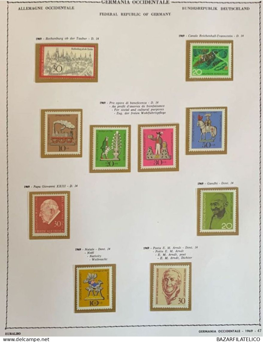 COLLEZIONE DI BERLINO OCCIDENTALE 1966-88 + FEDERALE TEDESCA 1960-88 G.I / USATA