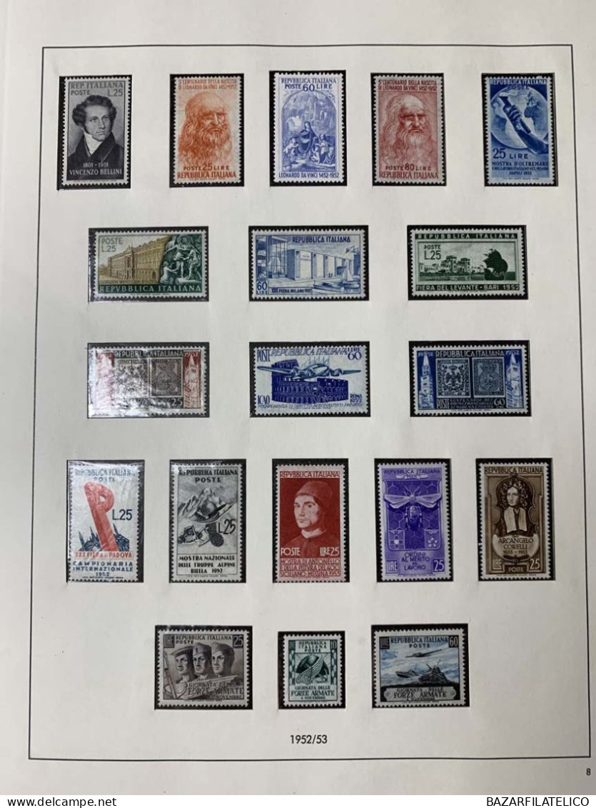 REPUBBLICA COLLEZIONE NON COMPLETA DAL 1945 AL 1976 G.I MNH**