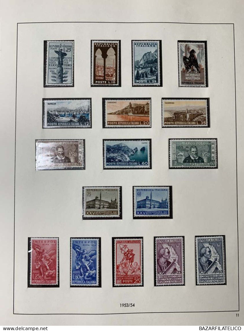 REPUBBLICA COLLEZIONE NON COMPLETA DAL 1945 AL 1976 G.I MNH**