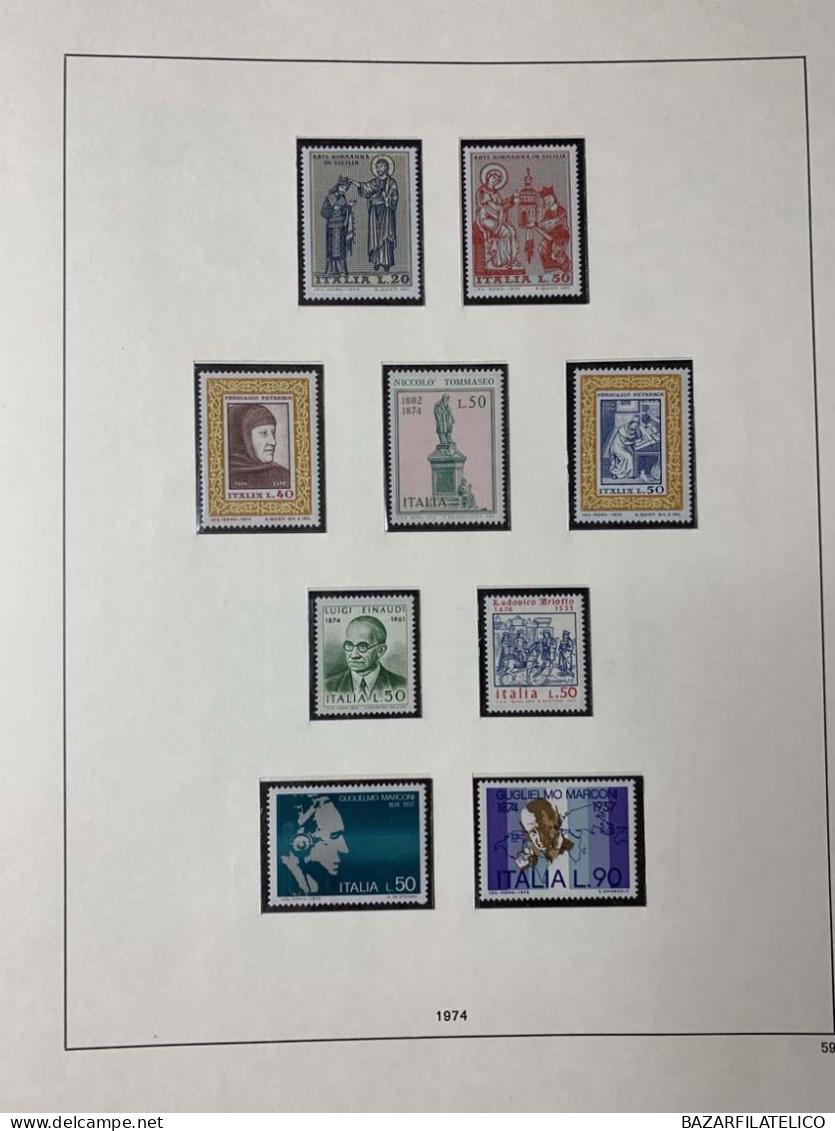 REPUBBLICA COLLEZIONE NON COMPLETA DAL 1945 AL 1976 G.I MNH**