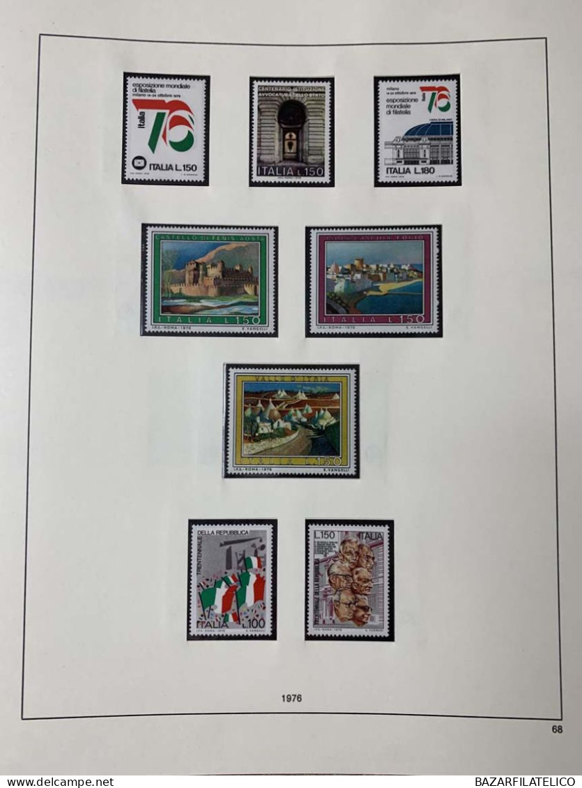 REPUBBLICA COLLEZIONE NON COMPLETA DAL 1945 AL 1976 G.I MNH**