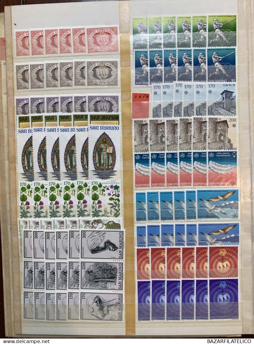 SAN MARINO RACCOLTA COLLEZIONE 1971 - 2006 ALTO VALORE FACCIALE 1944€ G.I MNH**