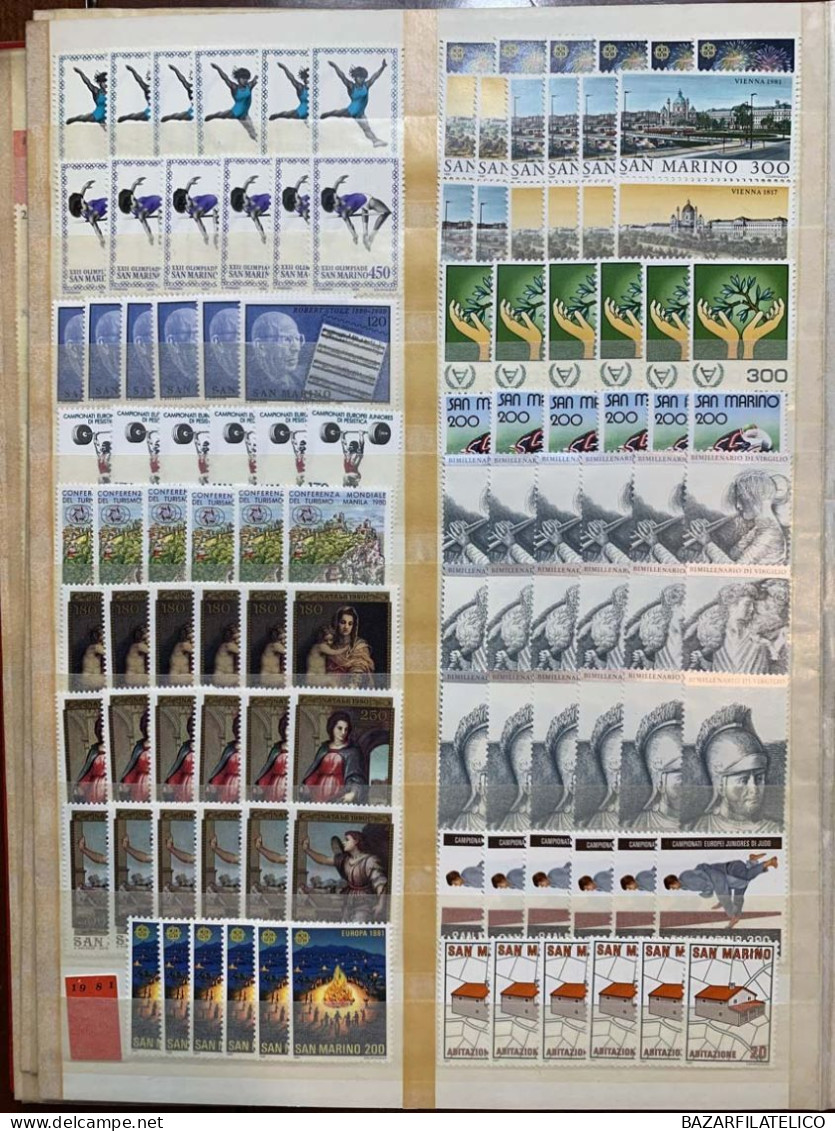 SAN MARINO RACCOLTA COLLEZIONE 1971 - 2006 ALTO VALORE FACCIALE 1944€ G.I MNH**